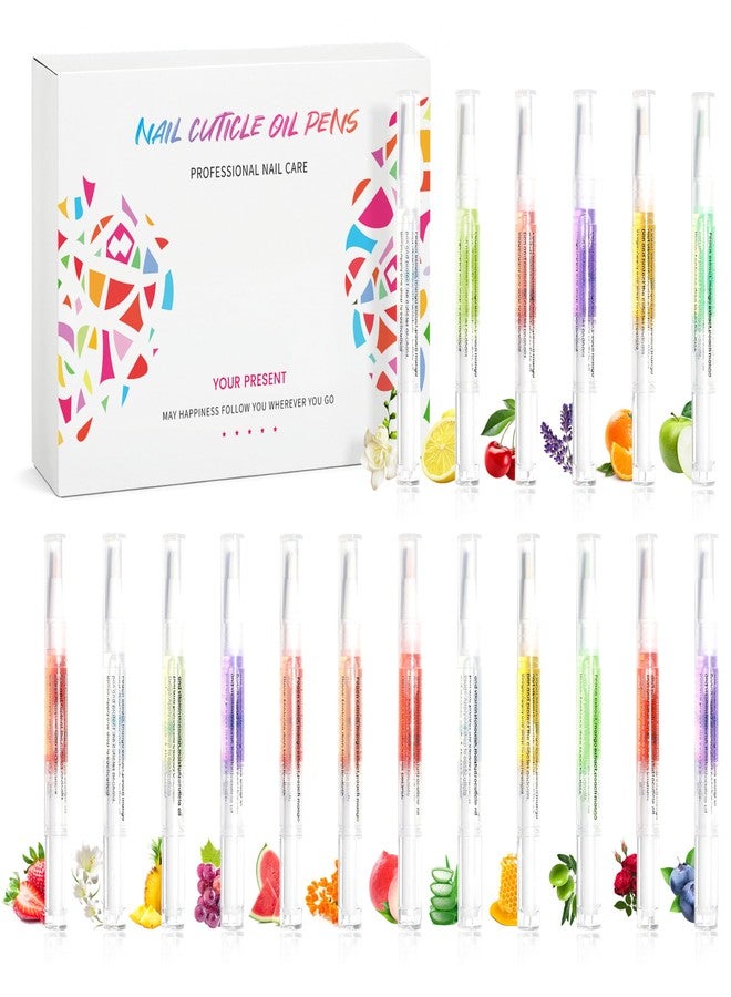 SULLMAR 18Pcs Nail Cuticle Oils Nail Nutrition Oil Pen Nail Nourishment Pens 18Smell Cuticle Revitalizer for Agnail Nourish Skin Nail Care - Image 1