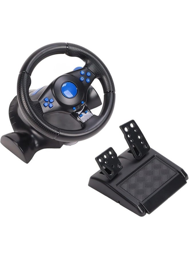 Denzoz Gaming Steering Wheel Racing Wheel with Pedals and Shifter 180 Degree Driving Force Racing Wheel PC Steering Wheel for PS4 PC PS3 Xbox Series X|S Nintendo Switch Xbox One  - Image 1