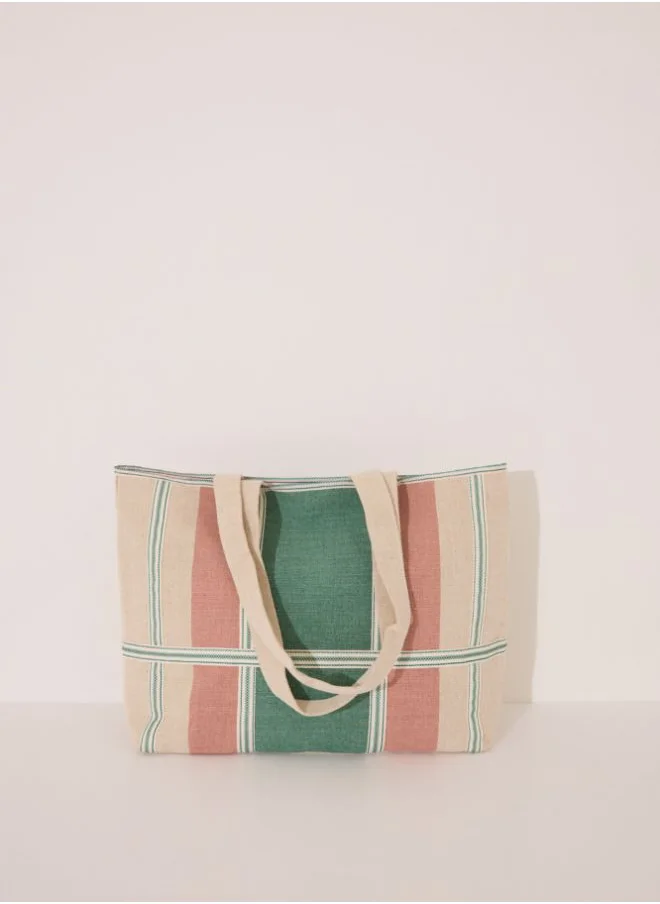 women'secret Large raffia handbag, bag