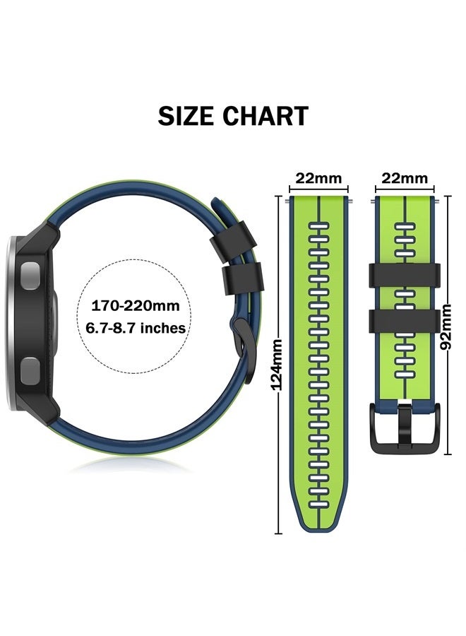 ISABAKE Quick Release Silicone Band 22mm Replacement for Garmin Vivoactive 4,Garmin Venu 2, Samsung Gear S3 Frontier, Galaxy Watch 46mm/Watch 3 45mm, Fossil Gen 5, Amazfit GTR 2, 2e,Ticwatch Pro 3 - Image 4
