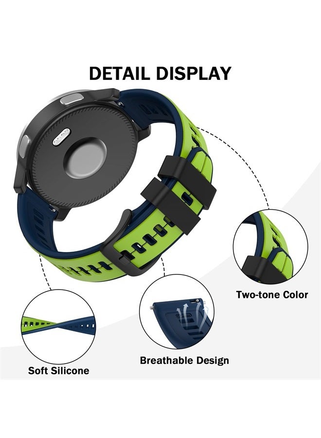 ISABAKE Quick Release Silicone Band 22mm Replacement for Garmin Vivoactive 4,Garmin Venu 2, Samsung Gear S3 Frontier, Galaxy Watch 46mm/Watch 3 45mm, Fossil Gen 5, Amazfit GTR 2, 2e,Ticwatch Pro 3 - Image 2