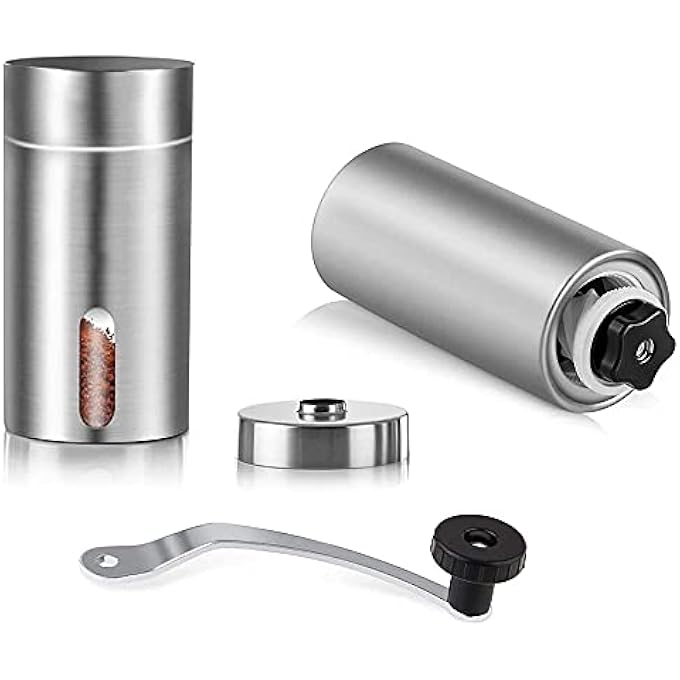 CENPEK Stainless Steel Manual Coffee Grinder  Mini Coffee Bean Grinder With Adjustable Adjustment - Image 4