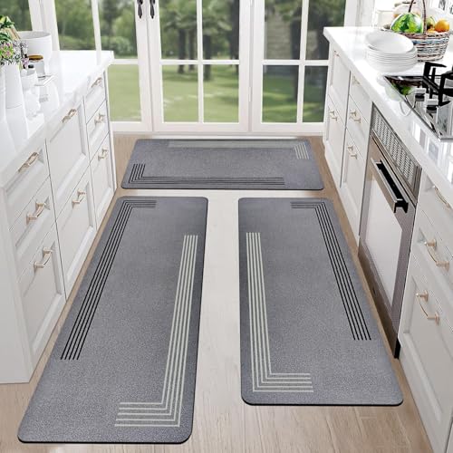 SITTELLA Combo - 3 Pcs (45x80 | 45x100 | 45x120 cm) Mat Kitchen Floor Mats – Super Absorbent, Anti-Skid, Fast Drying & Washable Mats for Kitchen Sink, Counter & Platform Area - Image 1