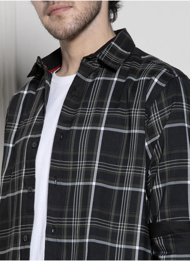 دينيس لينغو Tartan Check Long Sleeves Casual Shirt by Styli