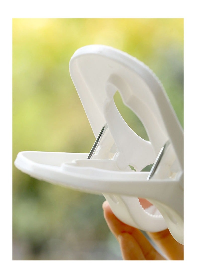 Muyixin مشابك غسيل منشفة الشاطئ شديدة التحمل، مشابك ملابس مقاومة للرياح، 6 قطع، أبيض - Image 4