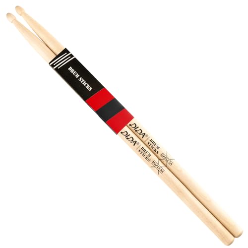 DIDA Drum Sticks, Drum Sticks for Drums, Natural Solid Wood丨Weight Balanced丨Non-Slip Grip, Live Performance & Drum Kit Practice Accessories, Percussion Drumsticks for Beginner (1 Pair, No Grip, 5 A) - Image 1