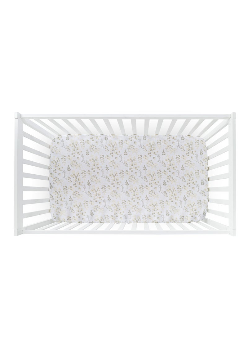 NINI Nini Baby Cot/Crib Fitted Sheet, Lovable, 100% Cotton Muslin, Soft & Breathable, Includes 1 Fitted Sheet, Size Up to 70x140 cm  - Image 1