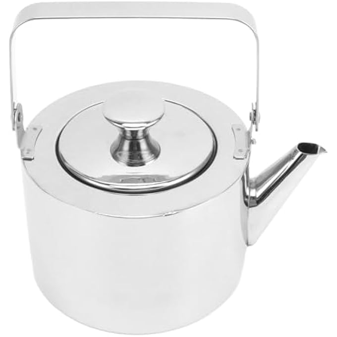 ريحني غلاية شاي صافرة من الفولاذ المقاوم للصدأ مع مصفاة للحث الكهربائي ومقبض مريح ومقاوم للموقد لجميع محبي الشاي سعة كبيرة 15 لترًا - Image 1