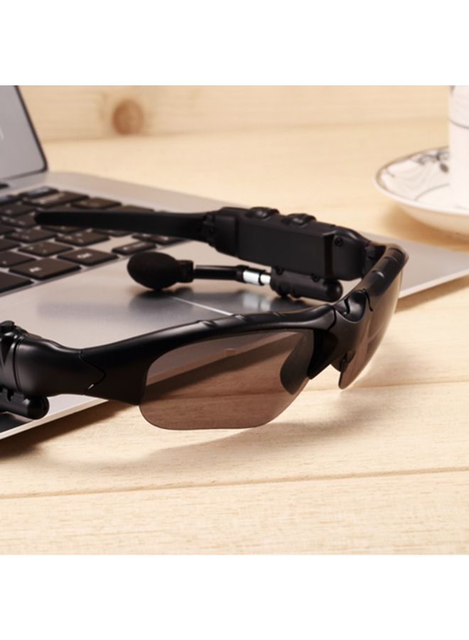 Wireless Smart Stereo BT Rotatable Eyewear Brown - Image 4