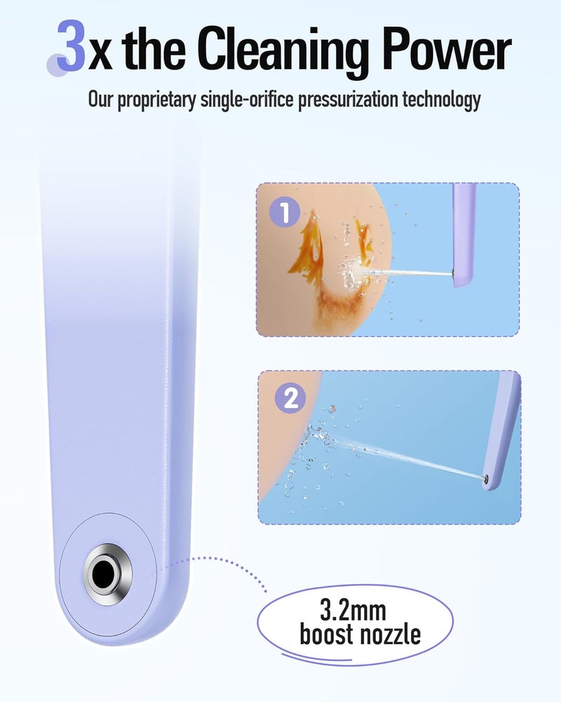 Redsack High Pressure Portable Bidet for Travel,Foldable Flip-Top Peri Bottle with Hook Ring,Handheld Bidet Sprayer for Personal Hygiene,BPA-Free,400ML Personal Toilet for Women Men Baby Cleaning(Purple) - Image 2