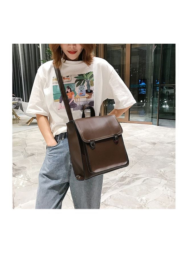 Minimalist Shoulder Backpack Coffee - Image 3
