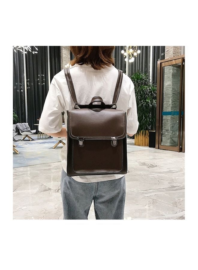 Minimalist Shoulder Backpack Coffee - Image 2