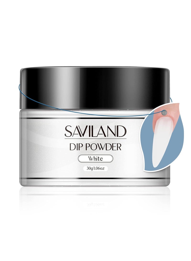 Saviland Saviland White Dip Powder - 1.06 Oz Dip Nail Powder Dipping Powder French Nail Art Starter Manicure No Nail Lamp Needed for Nail Salon or DIY at Home 