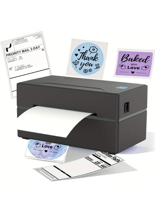 Marklife Thermal Label Printer with 20pcs 10.16x15.24 cm Shipping Thermal Label for E-Commerce Compatible with Smartphone and Computer Used for Shipping Labels,Barcode,QR Code,Thanks Labels,Jar Label, Thermal Label Maker, Thermal Printer, Thermal Printer Paper, Thanks Labels for Jars, Shipping Label Printing, Portable Label Printer, Smartphone Compatible Printer, Portable Form Factor, Compact Design, Operated Printer, Thermal Label Paper, Home Office Users - Image 1