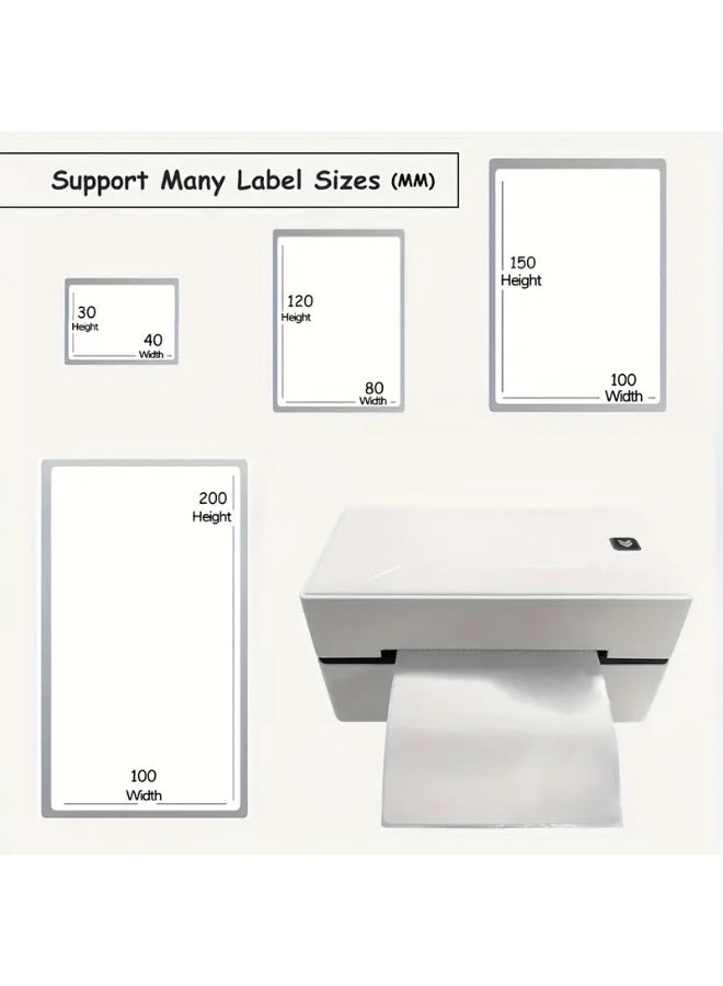 Marklife Thermal Label Printer with 20pcs 10.16x15.24 cm Shipping Thermal Label for E-Commerce Compatible with Smartphone and Computer Used for Shipping Labels,Barcode,QR Code,Thanks Labels,Jar Label, Thermal Label Maker, Thermal Printer, Thermal Printer Paper, Thanks Labels for Jars, Shipping Label Printing, Portable Label Printer, Smartphone Compatible Printer, Portable Form Factor, Compact Design, Operated Printer, Thermal Label Paper, Home Office Users - Image 4