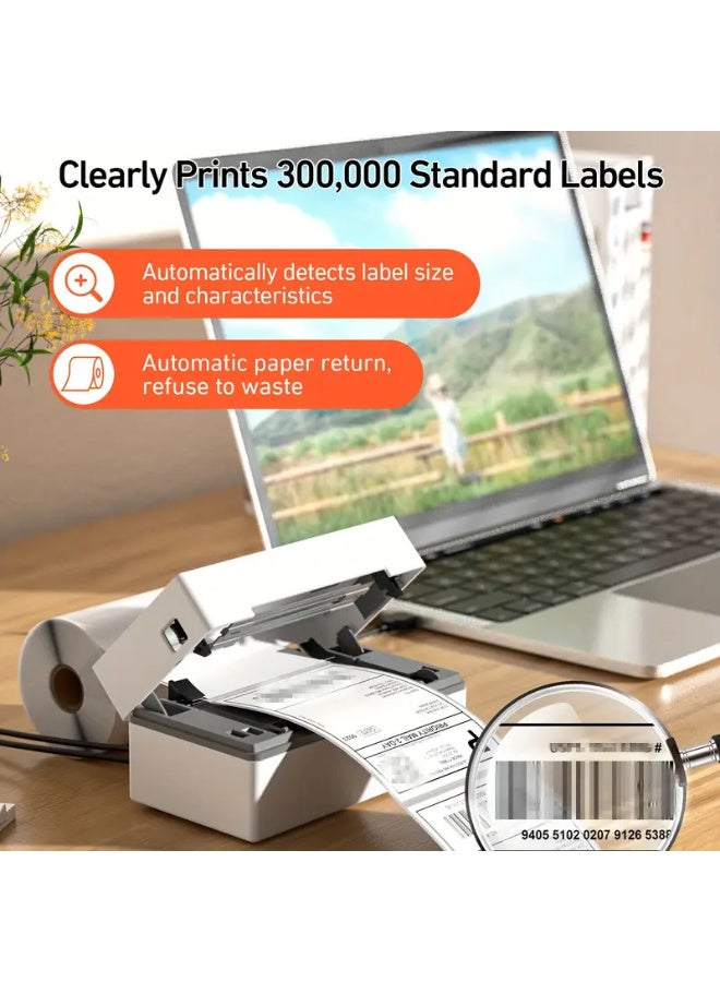 Marklife Thermal Label Printer with 20pcs 10.16x15.24 cm Shipping Thermal Label for E-Commerce Compatible with Smartphone and Computer Used for Shipping Labels,Barcode,QR Code,Thanks Labels,Jar Label, Thermal Label Maker, Thermal Printer, Thermal Printer Paper, Thanks Labels for Jars, Shipping Label Printing, Portable Label Printer, Smartphone Compatible Printer, Portable Form Factor, Compact Design, Operated Printer, Thermal Label Paper, Home Office Users - Image 2