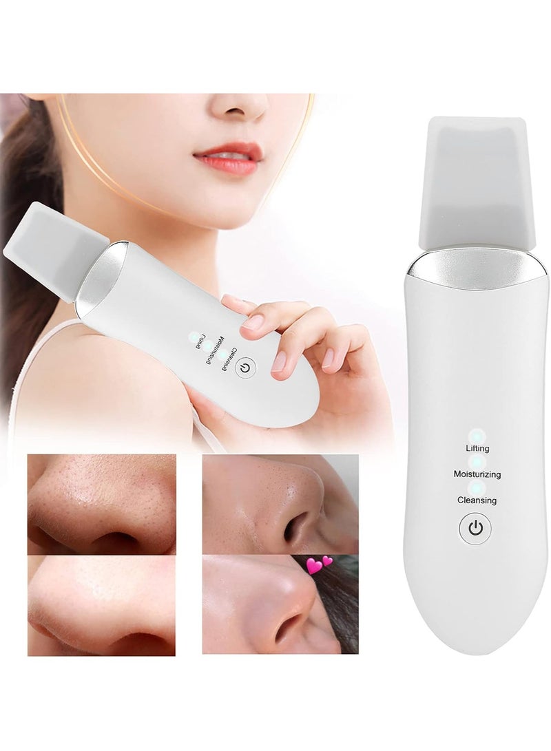 Generic Brrnoo Ultrasonic Peeling Device Ultrasonic Skin Scrubber Blackhead Remover Skin Spatula Skin Care Tool Pore Cleaner Washing Spatula D - Image 4
