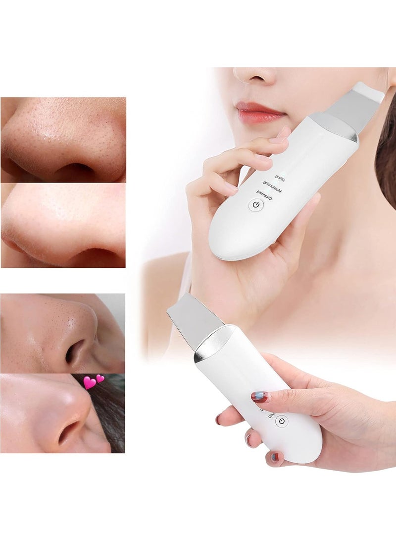 Generic Brrnoo Ultrasonic Peeling Device Ultrasonic Skin Scrubber Blackhead Remover Skin Spatula Skin Care Tool Pore Cleaner Washing Spatula D - Image 3