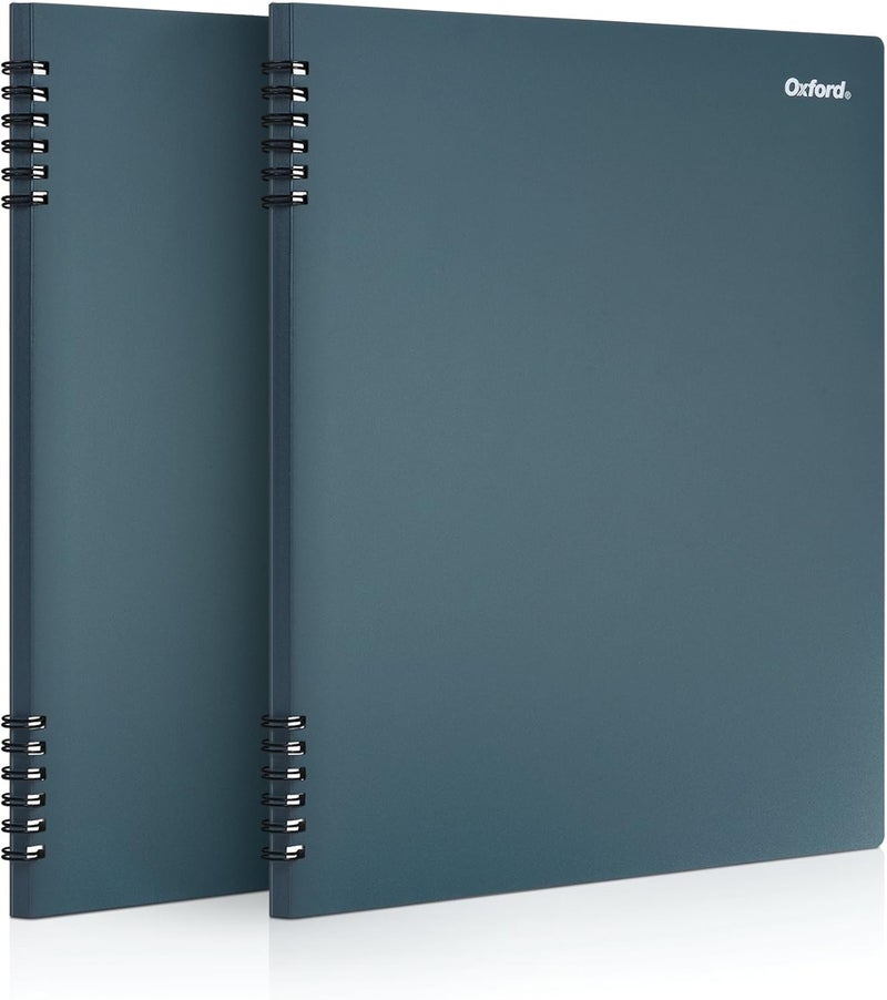 Oxford Simple upgraded construction Stone Paper Notebook, 21.6 cm x 28 cm, Blue Cover, 60 Sheets, 2 Pack (161646) Global versatile design - Image 1