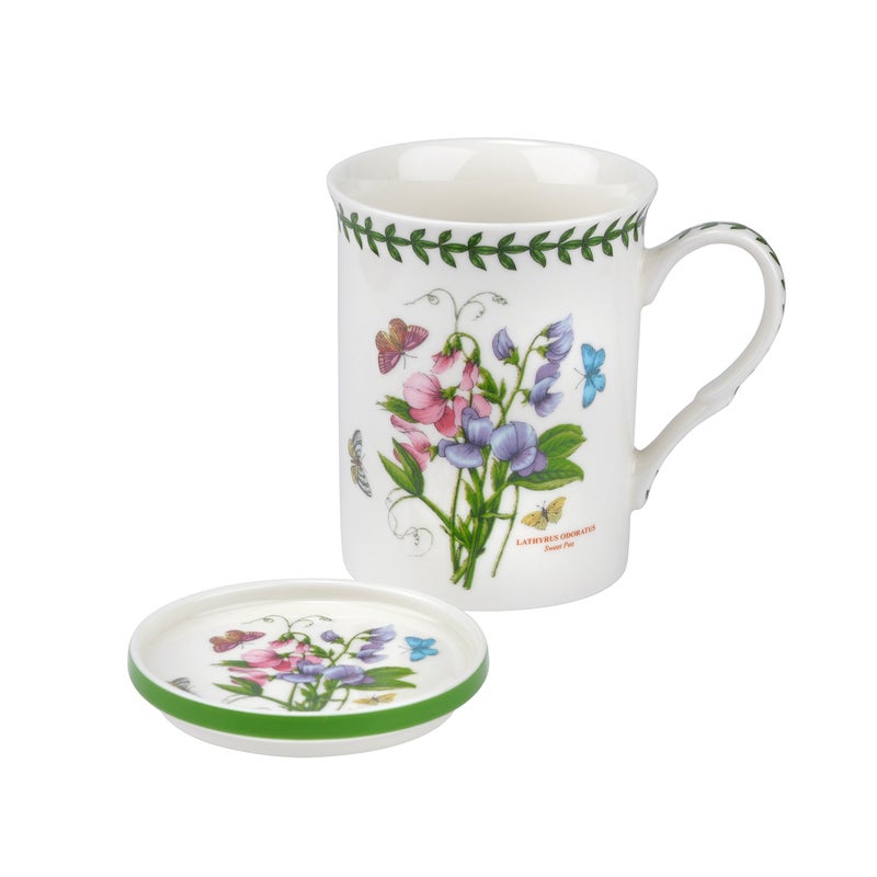 Portmeirion Botanic Garden Mug and Coaster Set (Sweet Pea) - Image 1