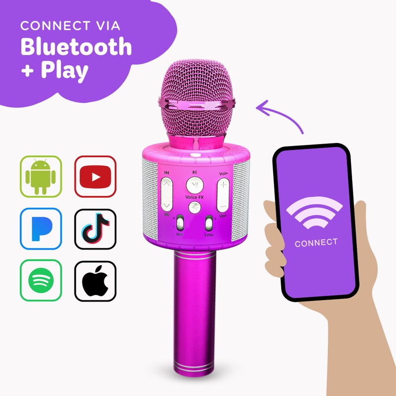 Move2Play, Kids Karaoke Microphone | Includes Pre-Loaded Songs & Bluetooth | Kids Birthday & Easter Gift | Toy for All Ages 2, 3, 4, 5, 6+ Year Old Girls, Boys & Toddlers - Image 3