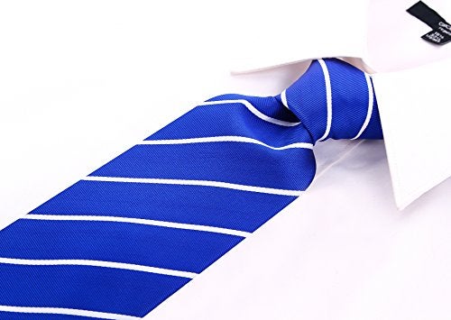 Scott Allan Collection Scott Allan Men's Blue Tie | Royal Blue premium Necktie | Mens Blue and White Striped Ties for Him - Image 4