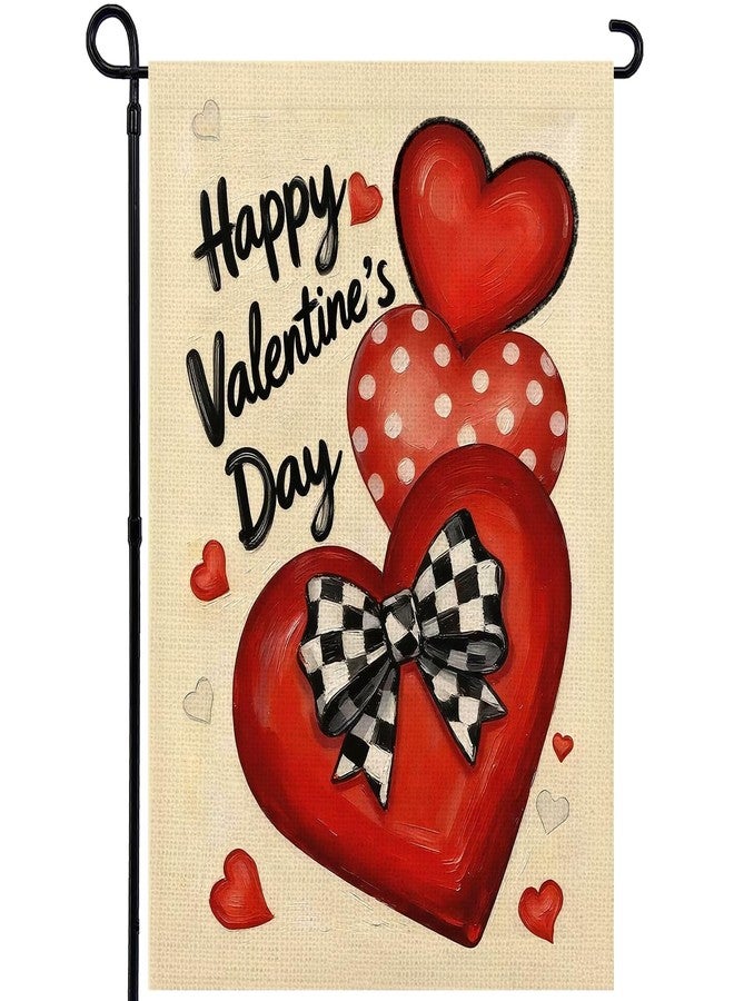 Agroon Valentines Day Garden Flag 12x18 Inch Love Heart Double Sided Flag for Anniversary Wedding Yard Outdoor Decoration - Image 1