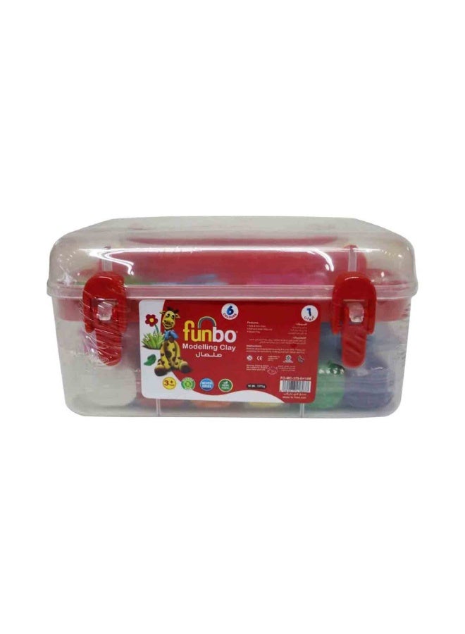 Modelling Clay 6 Colours And 14 Moulds Multicolour 375g