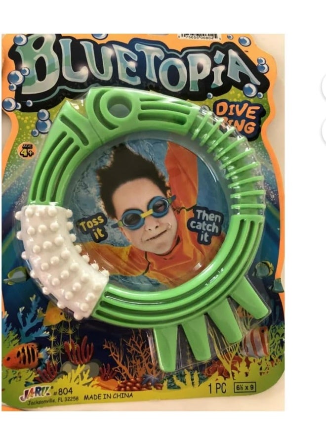 Ja-Ru Blue Topia Dive Rings, Green-Orange-Blue - Image 3