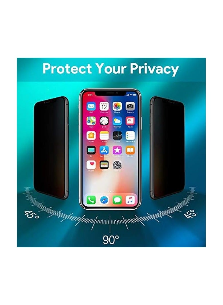 PROMASS Phone XR/iPhone 11 Privacy Screen Protector, [Full Coverage] [Case Friendly] Anti-Spy 9H Hardness Tempered Glass Screen Protectors,for iPhone XR/iPhone 11 - Image 2