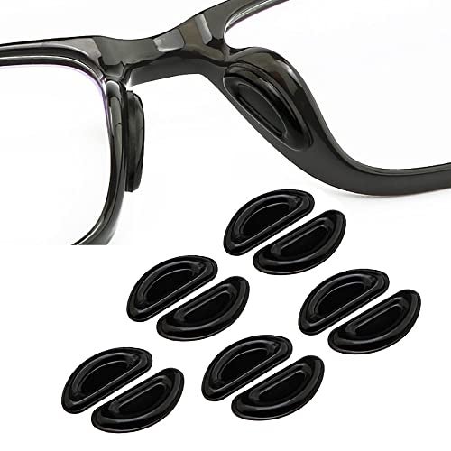 Omnful Eyeglass Nose Pads 20mm Thinckness Adhesive AntiSlip Silicone Nose Pads for GlassesSoft Silicone Cushion Nose Pad for Eyeglasses Glasses Sunglasses 5 Pairs Black - Image 2