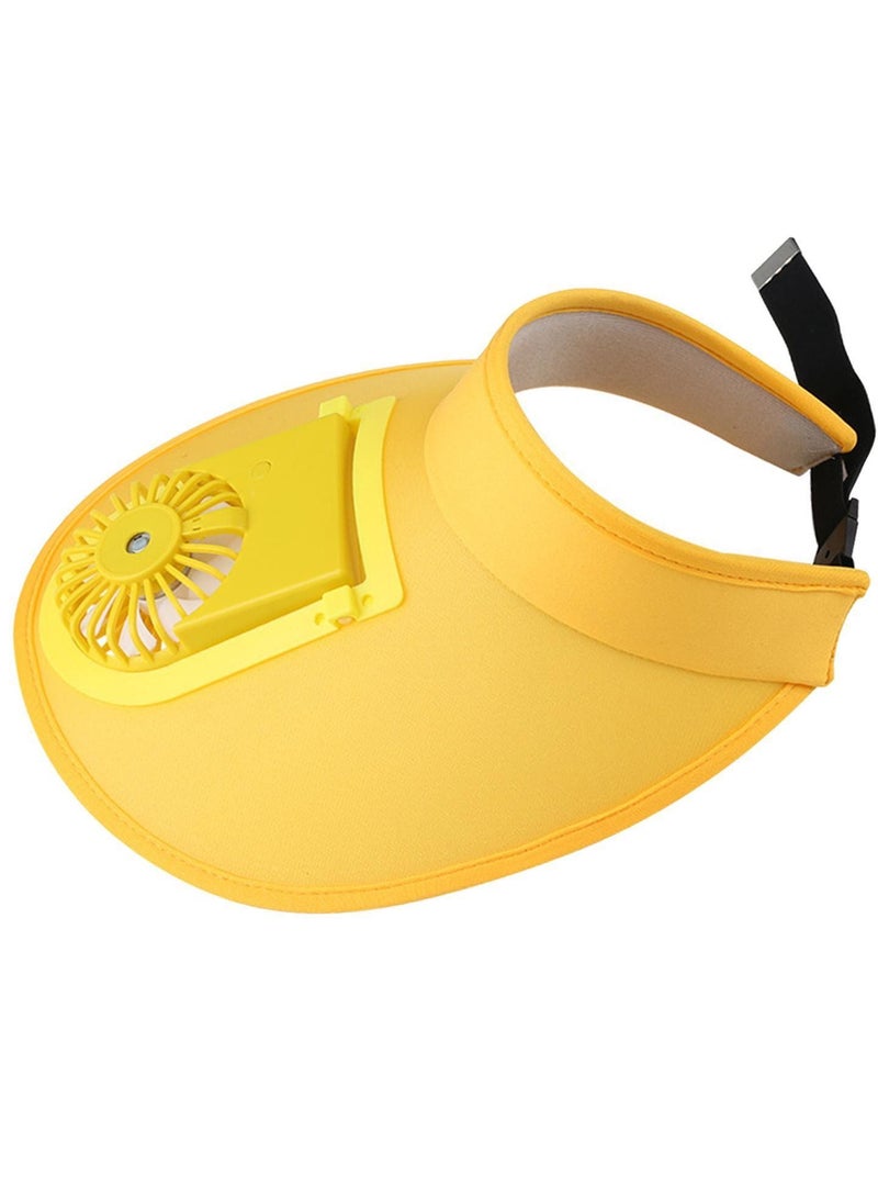 DubaiGallery Breathable Summer Hat with Fan Sunscreen Visor Cap Fishing Hat for Sport Outdoor - Image 3