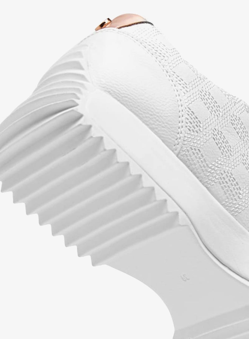 ELLE Women's Embroidered Sneakers with Lace-Up Closure - Image 5