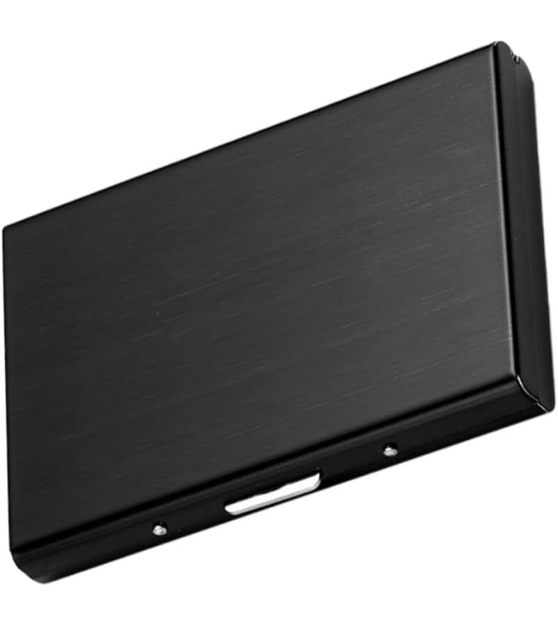 Stainless Steel Business Card Holder Credit Card Case Black Name Card Carrier - Image 1