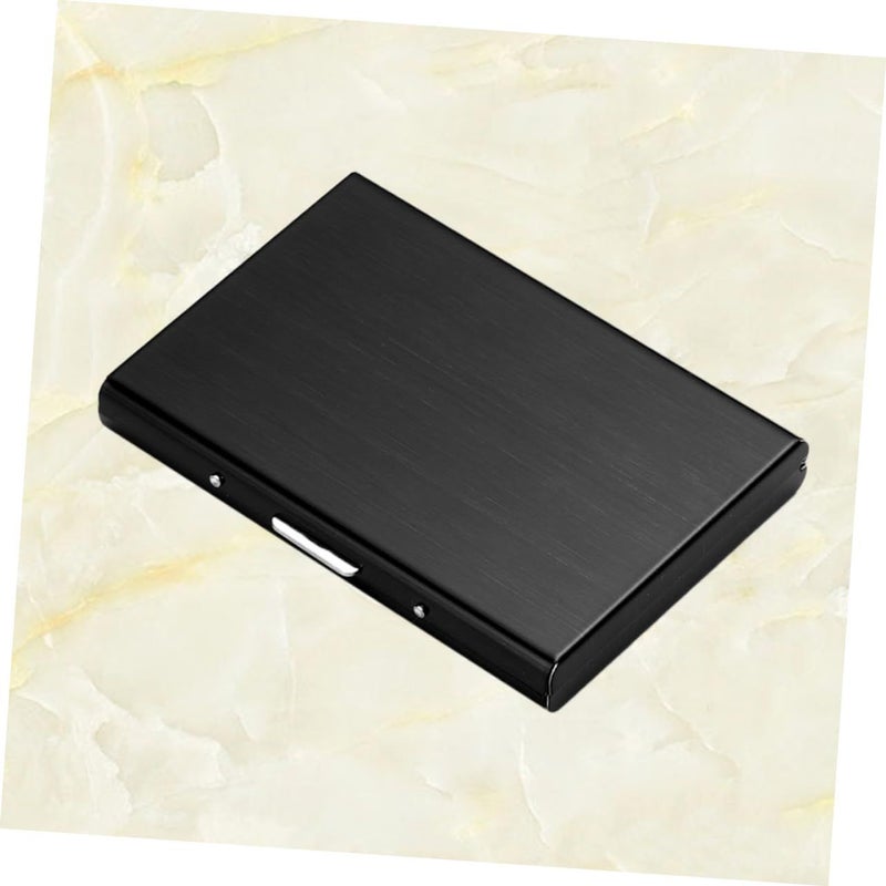 Stainless Steel Business Card Holder Credit Card Case Black Name Card Carrier - Image 4