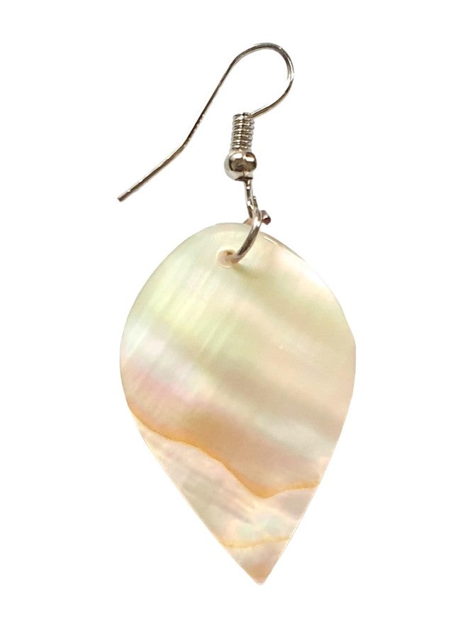 Swimmi Natural Mother of Pearl Shell Earrings, Hand Carved Mother of Pearl Earrings for Women, Handmade Dangle Drop Seashell Earrings Fashion Jewelry GA017 - Image 3