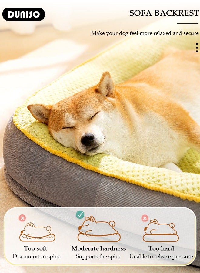 DUNISO Dog Bed, Non-Slip Pet Sofa Lounger Puppy Couch Removable Machine Washable Cover Cushion Big Cat Kennel Cot, Medium Large Adult Dogs Kitten Sleeping Mattress  - Image 2