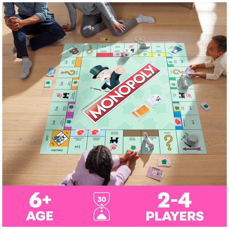 Spin Master Games, Monopoly Giant Edition, Classic Family Board Game for Indoor & Outdoor Play with Oversized Board, Screenless Activity, 2-4 Players, for Ages 6 & Up - Image 3