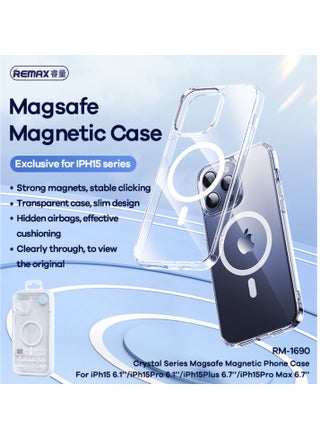 MagSafe Magnetic case for iPhone 15 charging, Click and Charge, Transparent and Clear, Non-yellowing, Shockproof, Eco-friendly materials, Scratch-resistant, Slim, Thin - pzsku/ZBB56816AA34E5FBF142EZ/45/_/1722795652/168801a4-6b7c-453c-ba31-9208828d1576