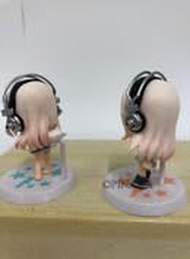 PINAKA Super Sonico Action Figure with Headphones, Anime Character, Multi-Color PVC Set of 5, 10cm - Image 4