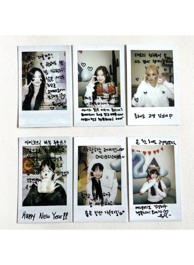 NIBEMINENT 6 Pcs Kpop IVE Polaroid Lomo Cards Card For Fans Collection Gifts - Image 1