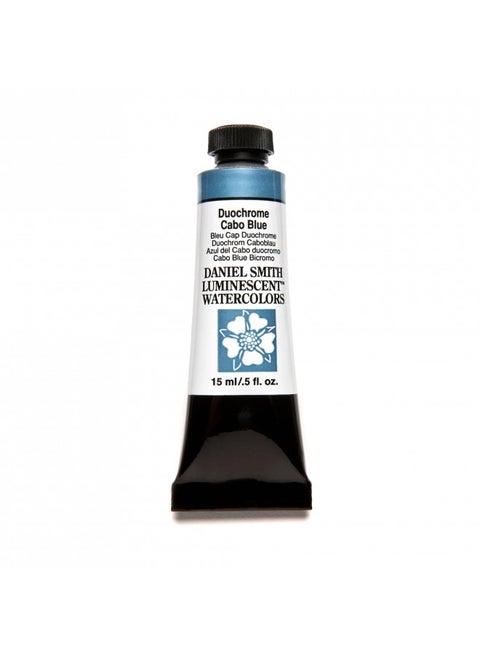 DANIEL SMITH Extra Fine Watercolor 15ml Paint Tube, Duochrome, Cabo Blue (284640044), 0.5 Fl Oz (Pack of 1)