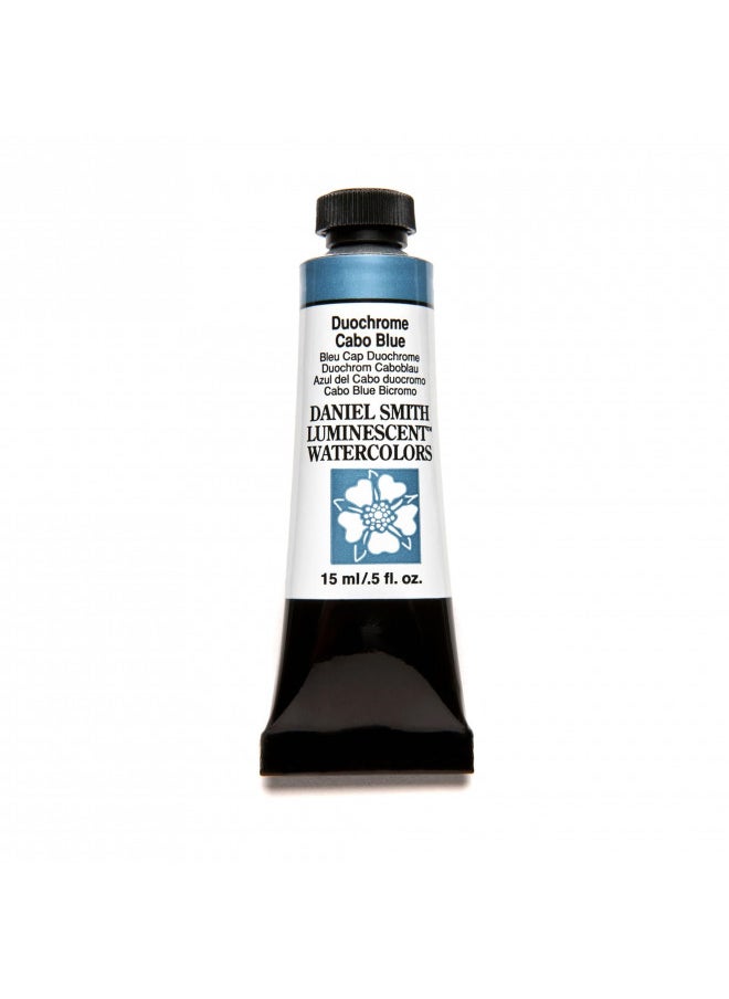 DANIEL SMITH Extra Fine Watercolor 15ml Paint Tube, Duochrome, Cabo Blue (284640044), 0.5 Fl Oz (Pack of 1)