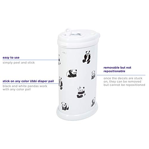 Ubbi Panda Peel and Stick Decal Stickers, Decorative Sticker for Diaper Pail or Baby Nursery - Image 4