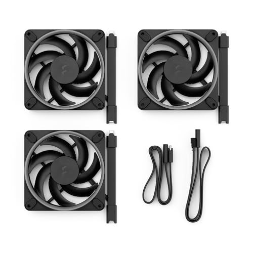 Fractal Design Momentum 12 RGB - Silent PC Case Fan - 120 mm - ARGB Gen 2-16 LEDs - Liquid Crystal Polymer LCP Blades - FDB Fluid Dynamic Bearing - Cooling Performance - Airflow - Black - 3 Pack - Image 4