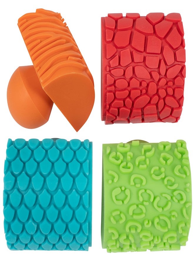 READY 2 LEARN Paint & Dough Animal Rockers | Set of 4 | Ages 2+ | Easy-grip Arts and Crafts Stampers for Kids | DIY Textures and Patterns - Image 1