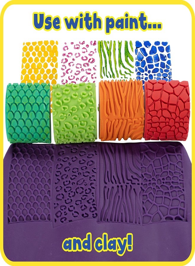 READY 2 LEARN Paint & Dough Animal Rockers | Set of 4 | Ages 2+ | Easy-grip Arts and Crafts Stampers for Kids | DIY Textures and Patterns - Image 3