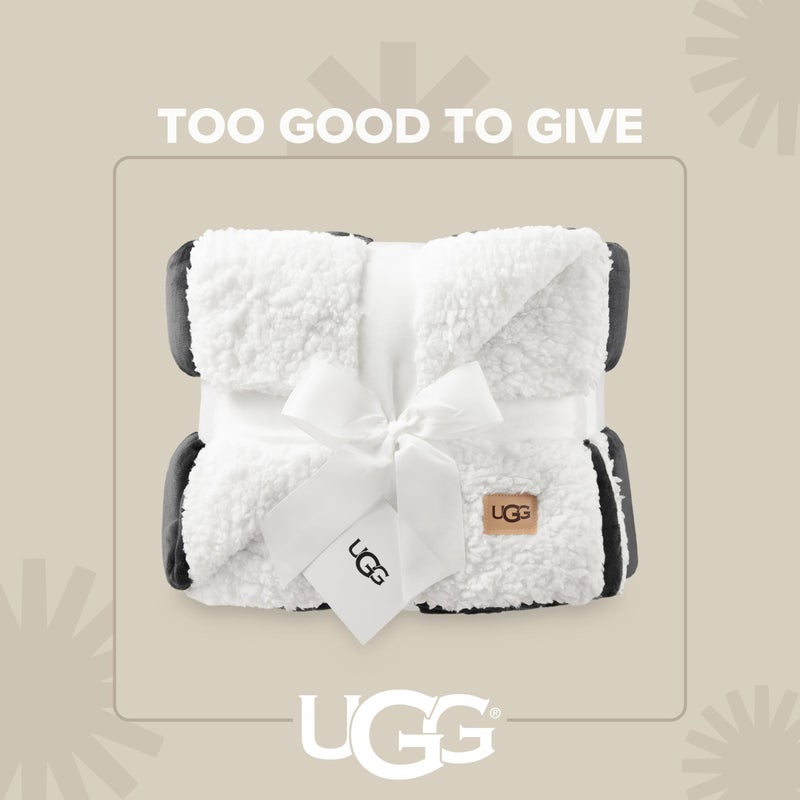 UGG Nita Throw Blanket for Bed, Soft Reversible Plush Throw for Couch and Living Room, Cozy Fluffy Blanket, Washable Bedding, Home Decor, 50-inch x 70-inch, Charcoal Grey - Image 4