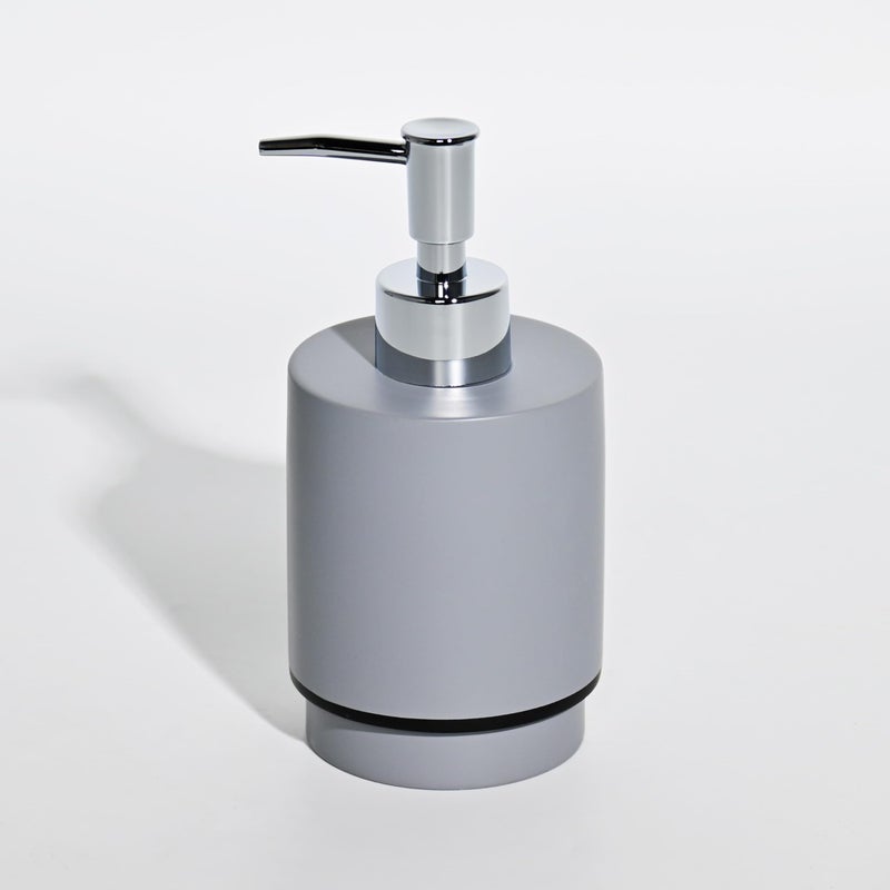 PLIO Luxury Polyresin Liquid Soap Dispenser | Multipurpose Handwash Dispenser for Bathroom & Kitchen | Modern Bathroom Accessory(Grey)
