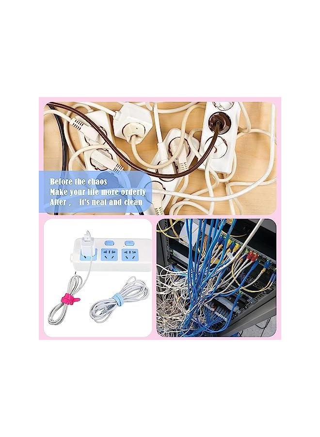 PROMASS 10 قطع روابط سيليكون ملونة، إدارة لفات الكابلات، مشابك إغلاق الأكياس متعددة الأغراض، روابط خبز قابلة لإعادة الاستخدام، حافظ الطعام، أحزمة منزلية، شرائط سلكية، 15 سم/6 بوصة - Image 5